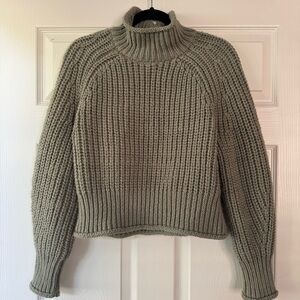 H&M Sage Green Turtleneck Sweater